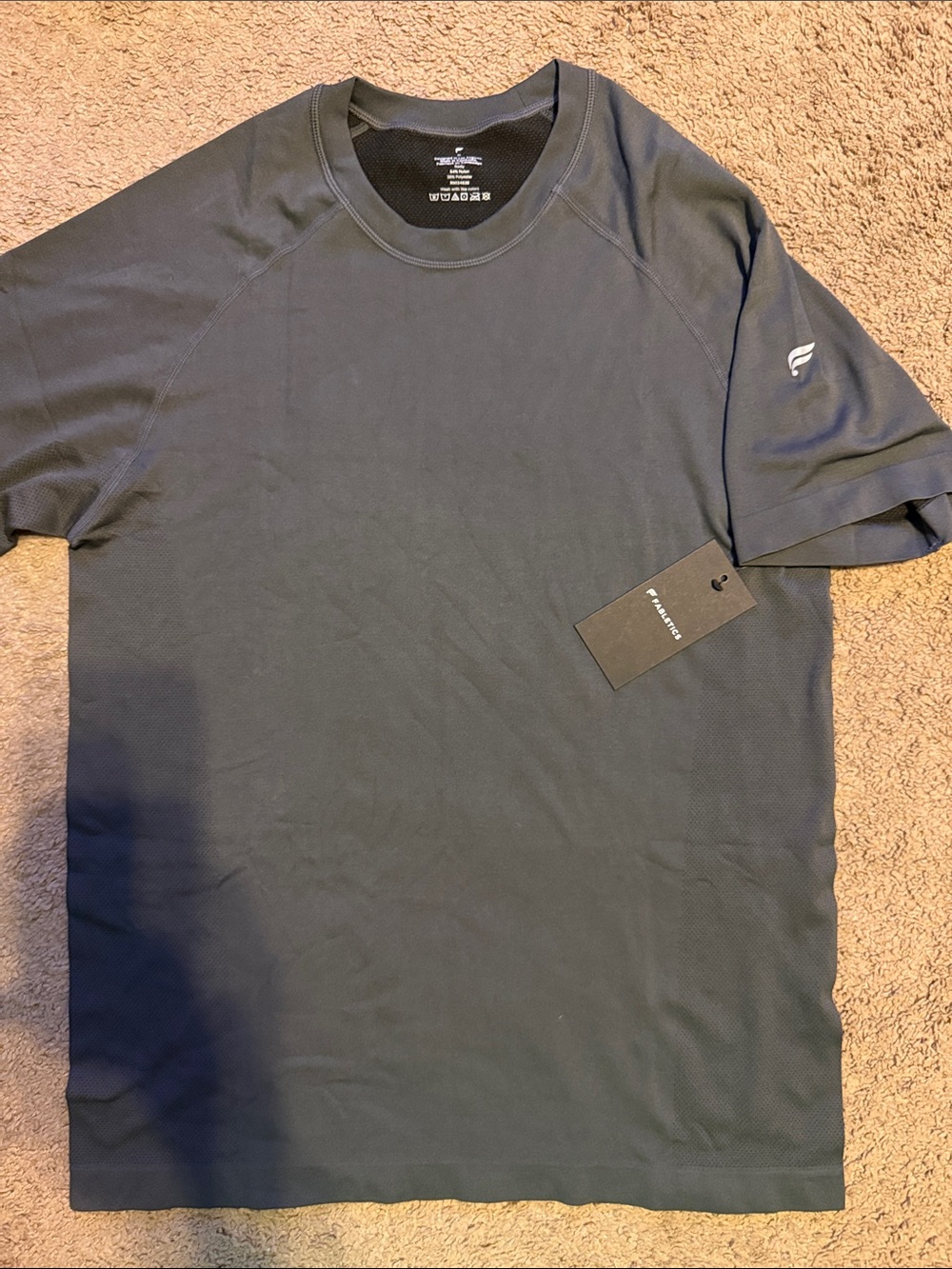 Fabletics Men's Short-Sleeve Crew Tee - Charcoal